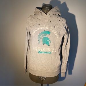 Michigan state MSU bling studded hoodie